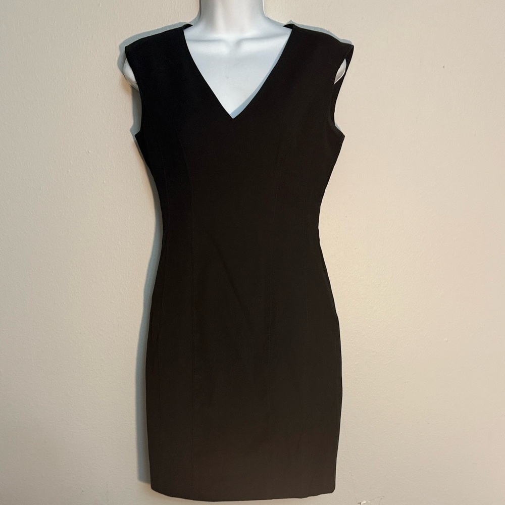Black V-Neck Mini Dress brand unknown